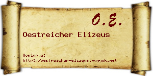 Oestreicher Elizeus névjegykártya